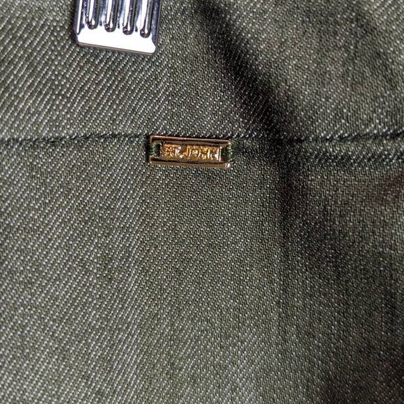 St. John Denim Cropped Jeans Pants Green Size 10 - Picture 11 of 13